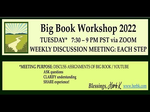 2022 Big Book Twelve Step Workshop