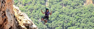 Rappelling in Israel