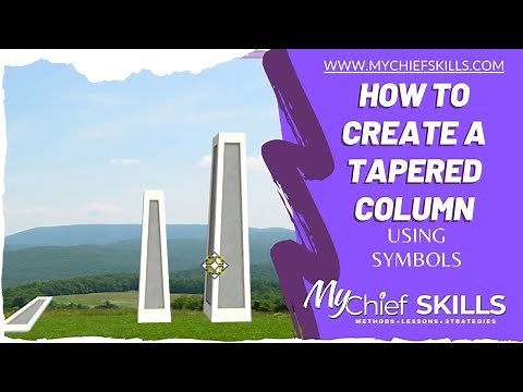 How to make a Tapered Paneled Column in Chief Architect X12 using Symbols
