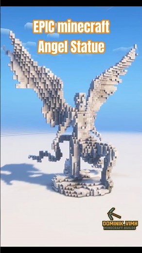 Building EPIC Minecraft Angel Statue from Scratch!