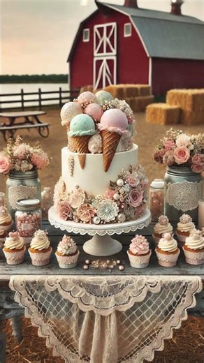 Farmhouse Barnyard Party by the Lake Vintage Birthday Party & Labor Day Celebration Decor Ideas