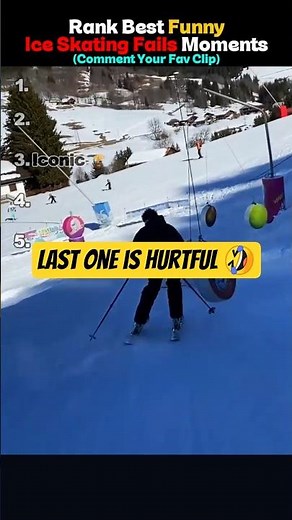 Ranking Top 5 ICE Skating fails 💀⛸️😂 #shorts
