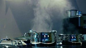 Steam From Pots On Stove Seamless Loop Stock Footage SBV-303985488 - Storyblocks