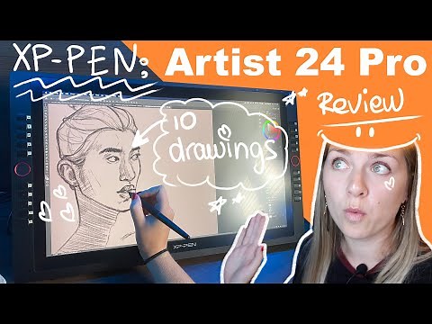 Xp-Pen Artist 24 Pro REVIEW and UNBOXING | + 10 First Drawings | 2K Tablet