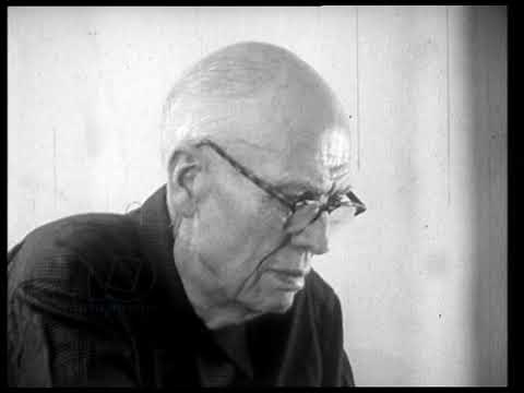 Edward Hopper Painting in His Studio, 1965
