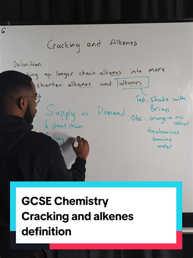GCSE Chemistry - Cracking and alkenes definition #mannydoeschemistry #myedspace #gcses #chemistry #myedspacechemistry