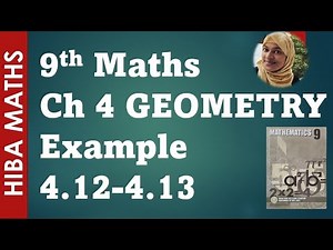 9th maths chapter 4 example 4.12 - 4.13 centroid | orthocentre geometry hiba maths