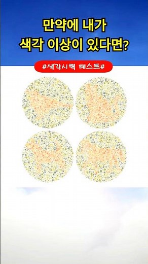 색각 이상이 있다면 절대 맞출 수 없는 #눈건강테스트#색각이상테스트#색맹테스트
