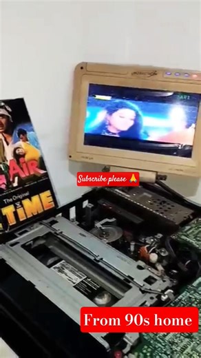 vintage VCR (Video Cassette Recorder) with a VHS tape #youtubeshorts #90s #trending #oldmemories