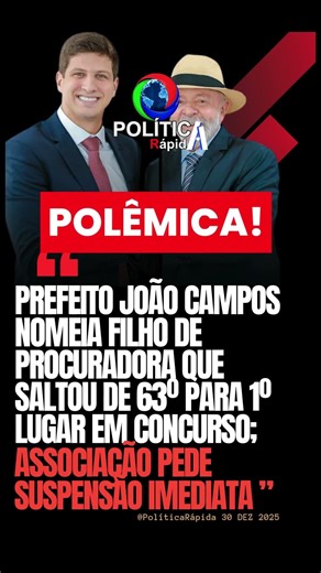 🚨Um caso de reclassificação em concurso público está abalando a capital pernambucana...