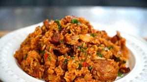 The ultimate one pot meal, chicken & sausage jambalaya recipe