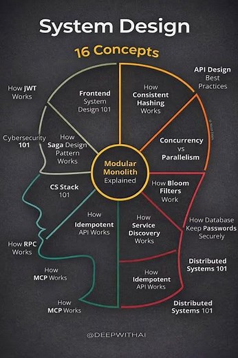 System Design in ONE Visual 🤯 | 16 Concepts Top Engineers Know
