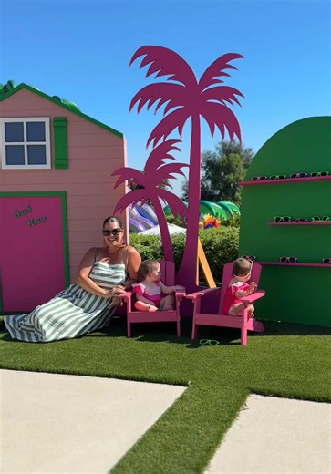 Every little detail of a birthday party they’ll never remember, but I’ll never forget. 🌊☀️🌺Beach club vibes for our two favorite girls’ first trip around the sun. And yes, I absolutely planned it like they were turning 21 instead of one. 😂 #firstbirthdayinspo #beachclubparty
