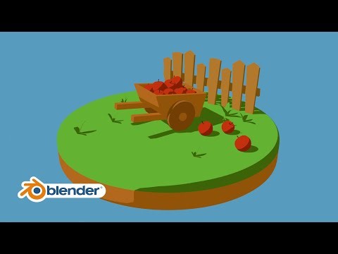 Stylized Terrain Practice in Blender | Learning & Experiment (Anime Style)