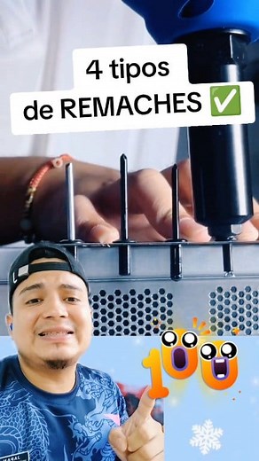 4 tipos de remache #reelsvideoシ #reelsvideoシfyp #reels #remaches #herramientas | un video más