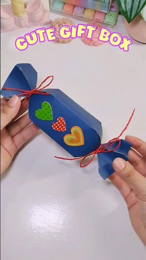 DIY mini paper candy box for gifts 🎁 🍬🍬 #shorts