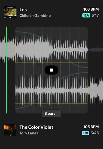 Les x The colour violet (Playlist out soon!) #spotifymix #fyp #transition