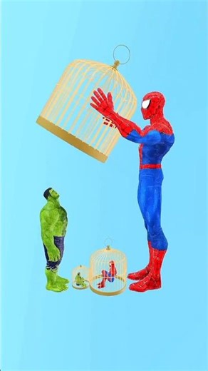 Who's Trapped Now? Hulk vs Spider man #funny #animation #shorts