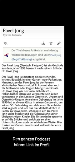 Die lustige Geschichte des Pavillon Pavel Jong: Ein Podcast-Auszug