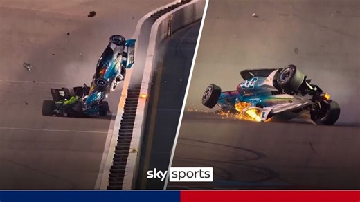 IndyCar driver unharmed after vehicle is flipped in terrifying 180mph crash