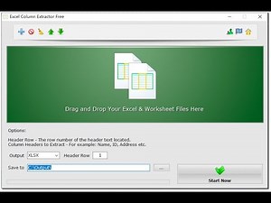 Excel Column Extractor - How to Extract and Merge Columns from Excel Sheets