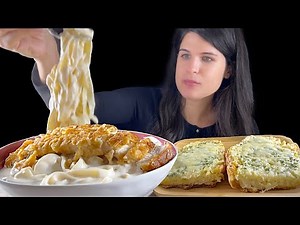 CREAMY CHICKEN FETTUCCINE ALFREDO | MUKBANG | ASMR