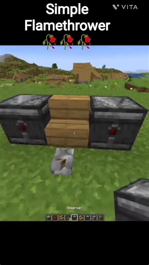How to make flame thrower in Minecraft#minecraft #viralshorts
