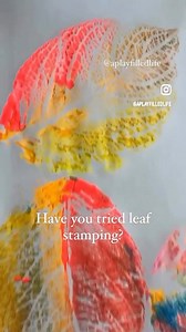 8.7K views · 22 reactions | This is such a fun activity! It’s simple. It’s engaging. It takes a minute to set up & each leaf print is so unique and beautiful! Grab a leaf that has fallen to the ground & craft away! Save or share with a friend who would love to try leaf stamping!  : @aplayfilledlife | Motherly | Facebook