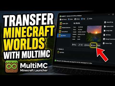 How to transfer Minecraft worlds between PCs with MultiMC - Detailed Guide