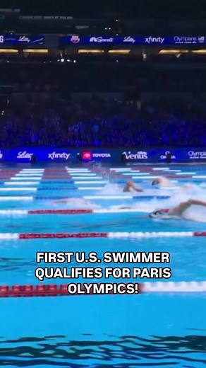 The first U.S. swimmer has qualified for the #ParisOlympics! 19-year-old Aaron Shackell wins the men’s 400m free to punch the first ticket to Paris at #SwimTrials24. #olympics #teamusa