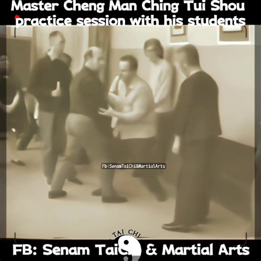 Grand Master Cheng Man Ching Tai Chi Chuan Tui Shou practice session with his students on 1960's. #cmc37form #cmctuishou #taijiquan #taichimaster | Senam Tai Chi & Martial Arts