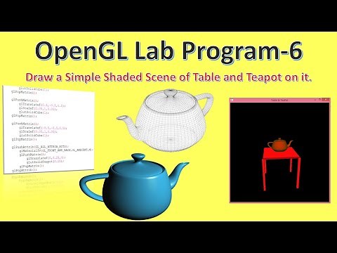 Draw a Simple Teapot Shaded Scene | CG Lab Program – 6 | OpenGL Programming