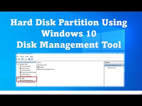 Windows 10 - Hard Disk Partition Using Disk Management Tool