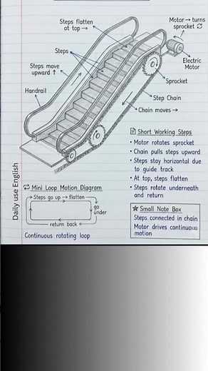 How an Escalator Works | Simple Explanation #shorts