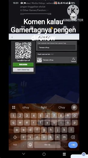 follow semua Gamertag Minecraft bedrock #minecraft #gameplay #gamingpc #art #memes #build