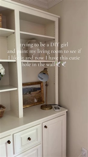 DIY living room paint tips — how to fix a hole in the wall