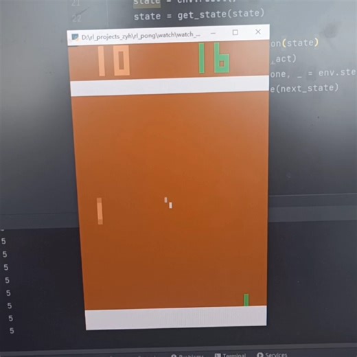 人工智能强化学习打乒乓球游戏（rl pong）