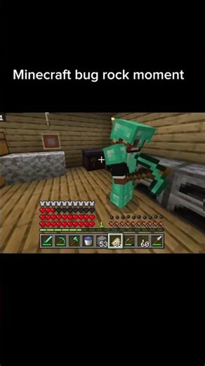 Bug rock moment #minecraft #minecraftmoments #shorts
