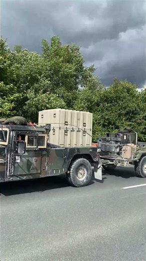 US Army HumVee and JLTV on the road in Germany