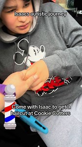 Come with Isaac to get a haircut at Cookie Cutters #haircut #supportloveautism #autismawareness #autismawareness #level3 #autism #nonverbal #autismawarenessmonth #fypシ | Isaacs autistic journey