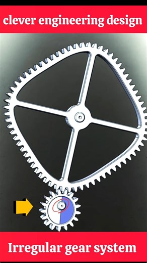 How Non-Circular Gears Change Speed 😱 | Polygonal Gear Drive #shorts