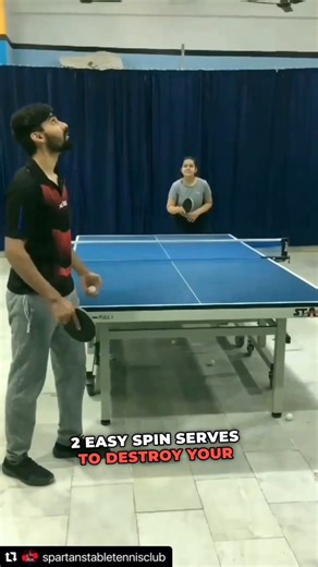 Spartans Table Tennis Club on Instagram: "2 Killer Spin Serves to DESTROY Your Opponent’s Strategy! ⚔️🔥” 🌀 Backhand Backspin Serve – Drag them into the net with unexpected spin! 🪓 Tomahawk Serve – Swing like an axe & unleash deadly sidespin for maximum deception! 📌 Save this to practice later! 💬 Which serve do you struggle with the most? Drop a comment! 🚀 Tag a friend & share to level up their game! #TableTennis #SpinToWin #TomahawkServe #ttskills"