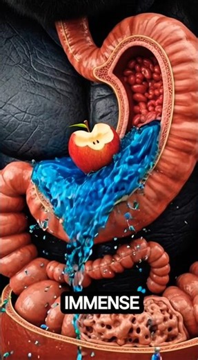 Gigantic Anatomical Gorilla Consumes Apple | Cinematic 3D Medical Visualization 2026
