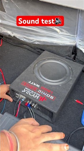 Active subwoofer installed in fronx with full sound test deep power bass #subwoofer #customaudio