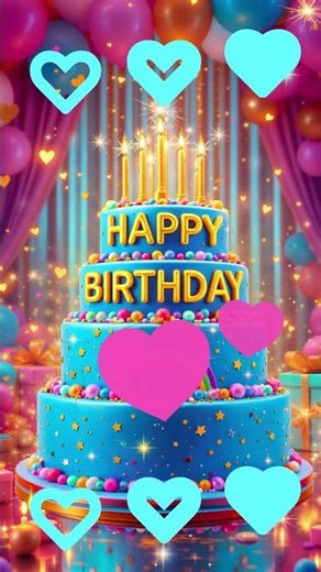 Happy Birthday Song 🎂 Celebration Video with Cake & Balloons