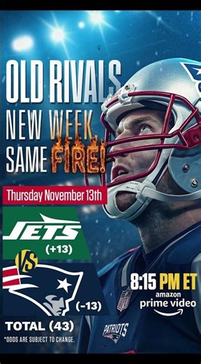 🏈💥 AFC East showdown! Jets vs Patriots — will New England make it 8 straight? 🔥🚨