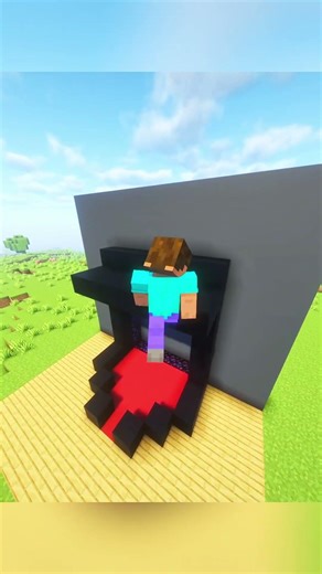 Cool DRAGON nether portal design in Minecraft 🐲