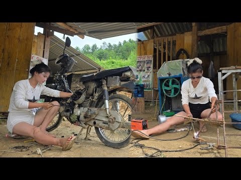 A full video featuring a talented young woman who restores various types of engines.various ways