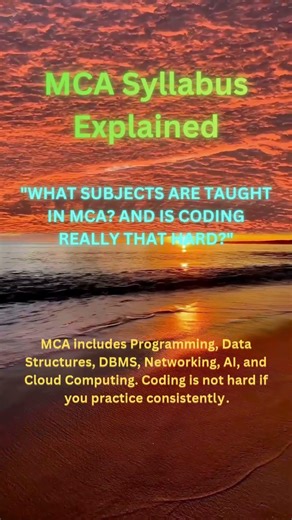 MCA Syllabus Explained | Subjects, Coding Difficulty & Course Structure (2026 Guide) #shorts #itjob