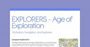 EXPLORERS - Age of Exploration